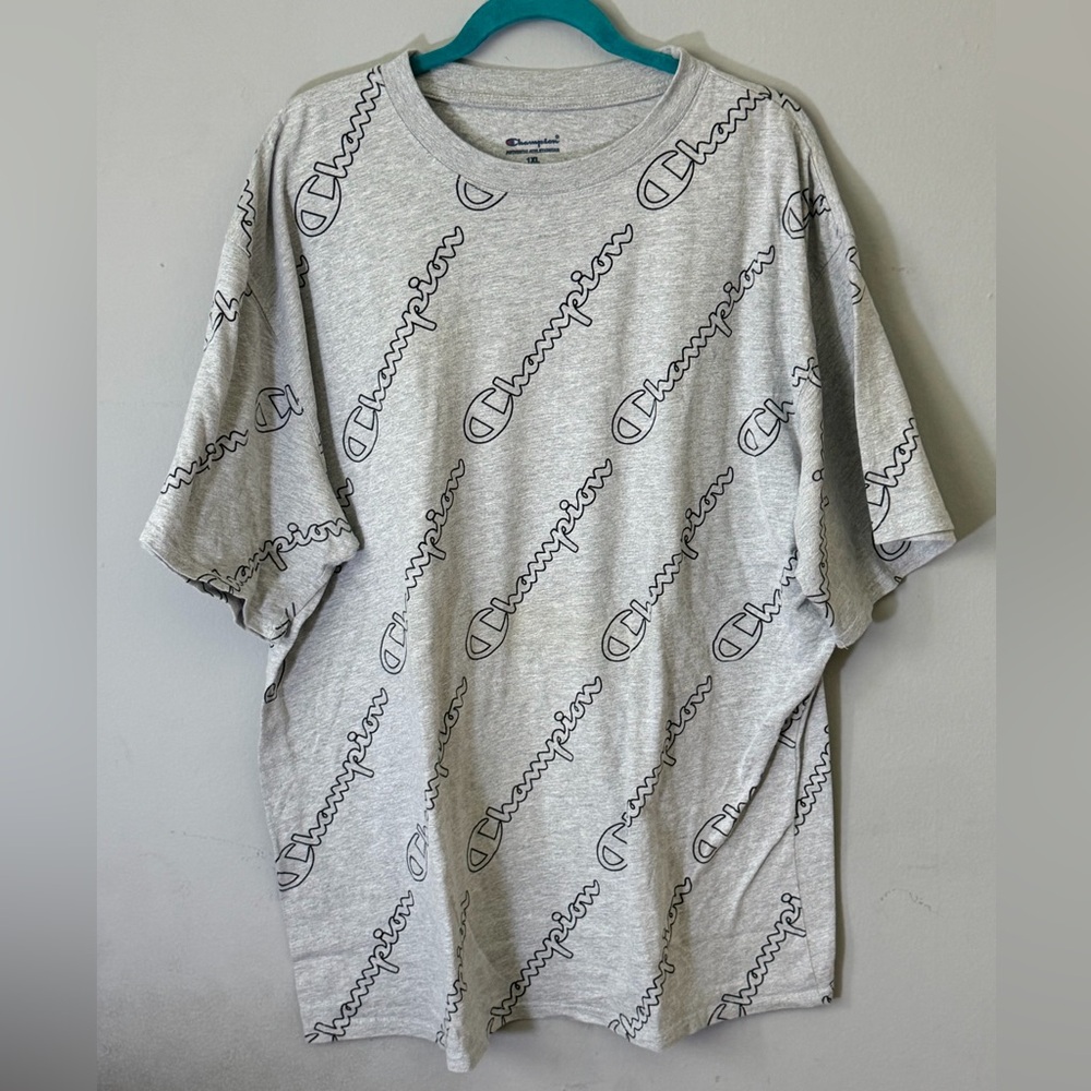 Champion All-Over Print Gray Men's Tee